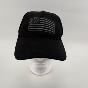 H3 Headwear Black Baseball Cap American Flag‎ OSFM Adjustable Snapback